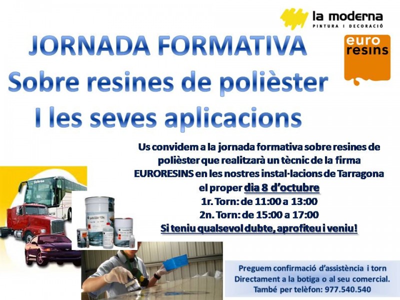 JORNADA FORMATIVA SOBRE RESINAS DE POLIESTER Y SUS APLICACIONES EN TARRAGONA