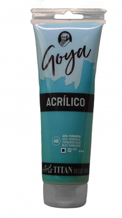 ACRILICO ESTUDIO GOYA 230 ML. N.48 AZUL TURQUESA