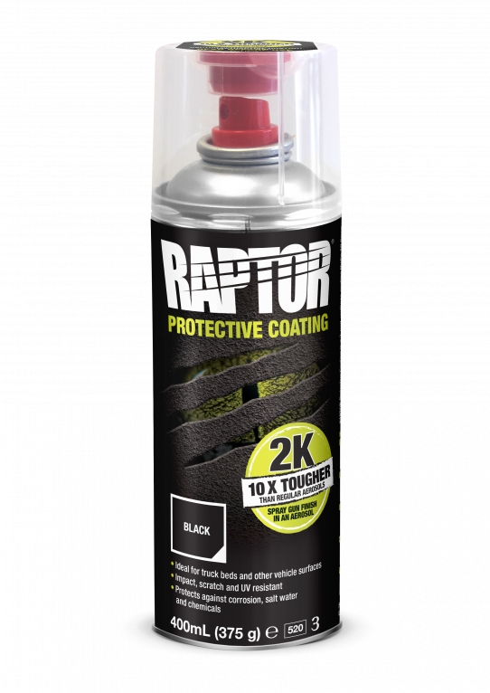 Pintura Spray Raptor 2K Negre 400 ML